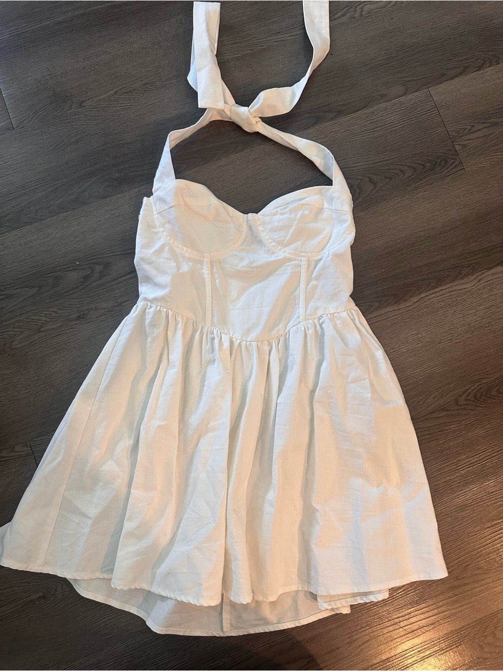 Princess Polly white Halter Bustier Mini Dress - Picture 2 of 5